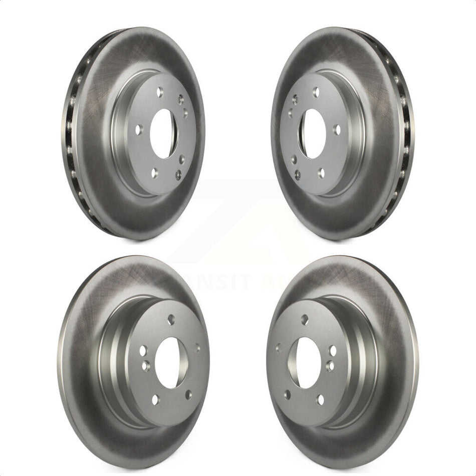 Front Rear Coated Disc Brake Rotors Kit For 2003-2005 Mercedes-Benz C240 Wagon with RWD KG-100929 by Genius