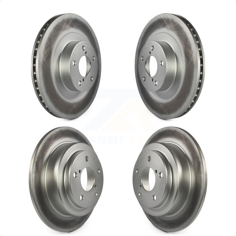 Front Rear Coated Disc Brake Rotors Kit For Subaru Forester Impreza Saab 9-2X KG-100936 by Genius