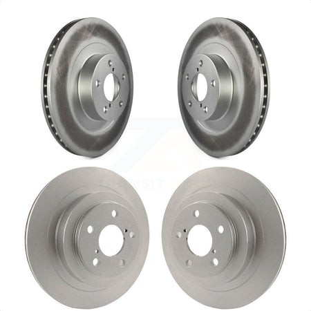 Front Rear Coated Disc Brake Rotors Kit For 2006-2007 Subaru Impreza WRX TR Limited KG-100938 by Genius