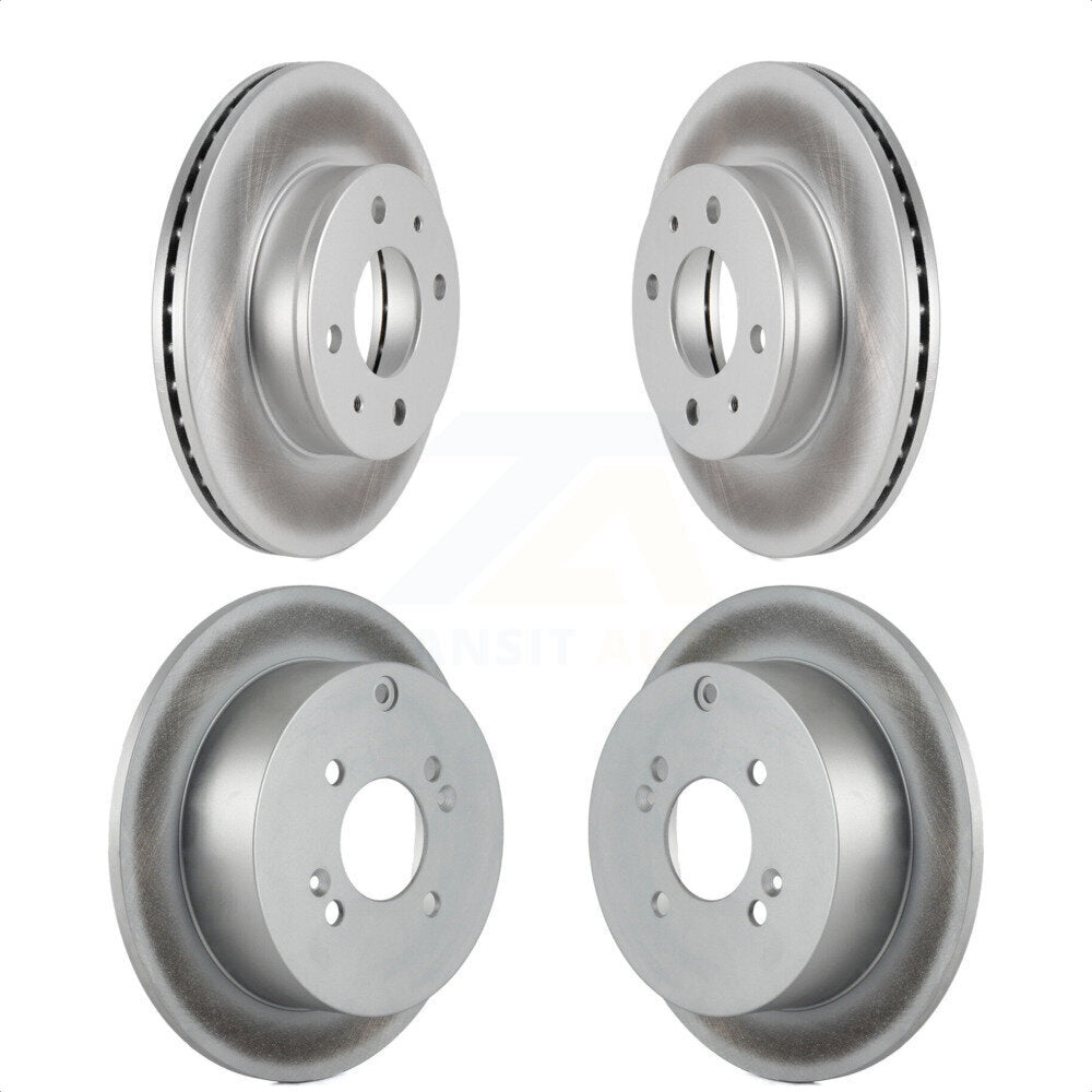 Front Rear Coated Disc Brake Rotors Kit For 2006 Hyundai Accent Hatchback KG-100948 by Genius