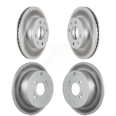 Front Rear Coated Disc Brake Rotors Kit For 2006 Hyundai Accent Hatchback KG-100948 by Genius