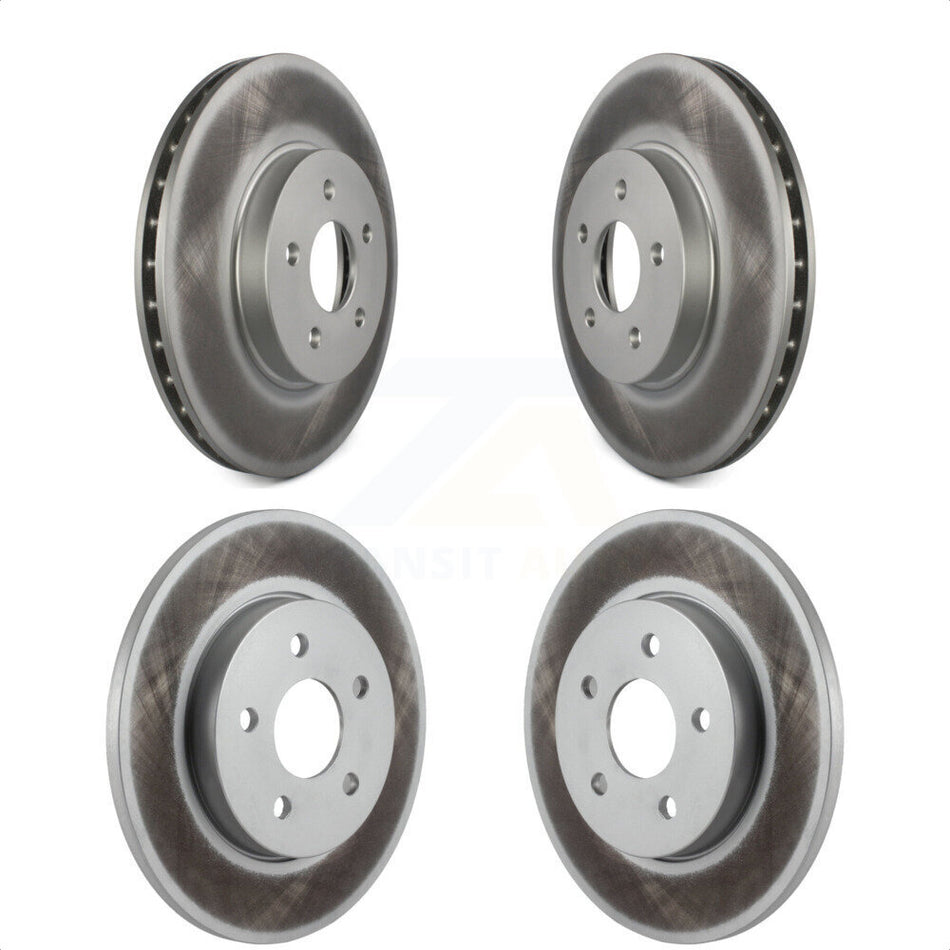 Front Rear Coated Disc Brake Rotors Kit For 2002-2008 Jaguar X-Type KG-100953 by Genius