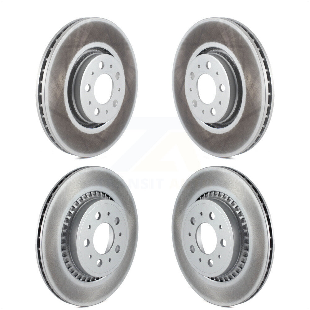 Front Rear Coated Disc Brake Rotors Kit For 2003-2014 Volvo XC90 With 316mm Diameter Rotor KG-100955 by Genius