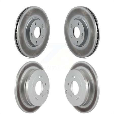 Front Rear Coated Disc Brake Rotors Kit For Hyundai Azera Kia Amanti KG-100957 by Genius