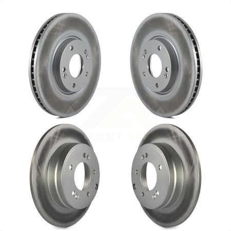 Front Rear Coated Disc Brake Rotors Kit For 2010-2011 Hyundai Azera KG-100958 by Genius