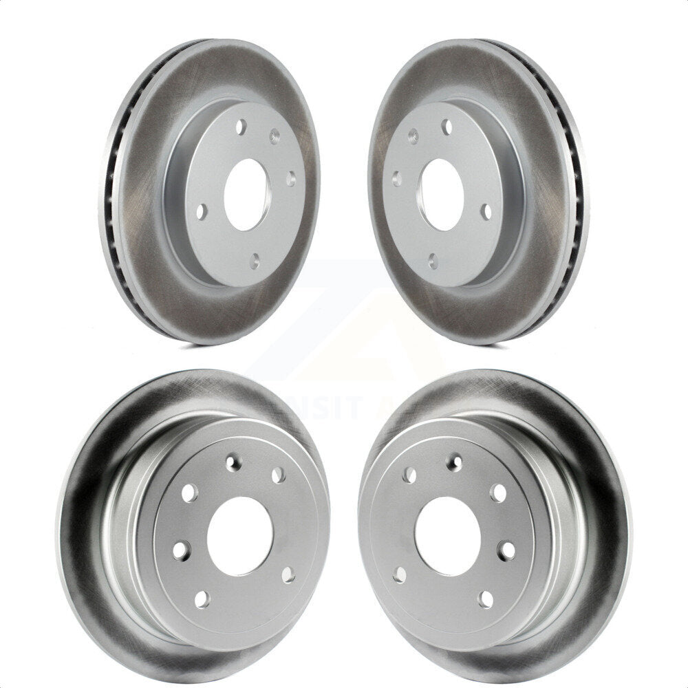 Front Rear Coated Disc Brake Rotors Kit For Suzuki Forenza Reno Chevrolet Optra KG-100974 by Genius