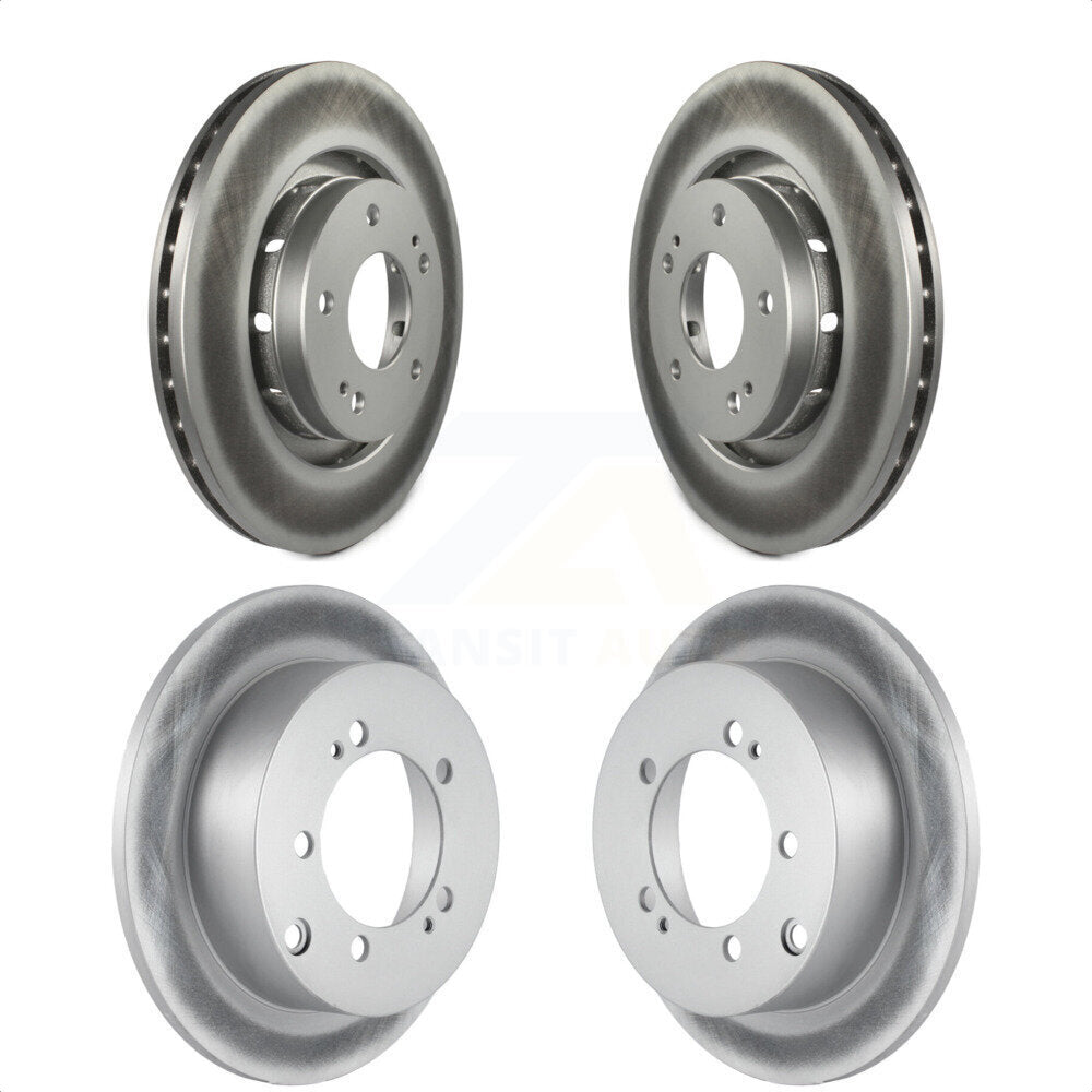 Front Rear Coated Disc Brake Rotors Kit For 2005-2006 Mitsubishi Outlander KG-100979 by Genius