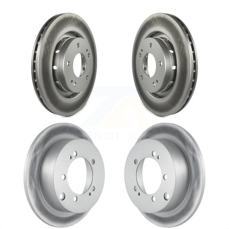 Front Rear Coated Disc Brake Rotors Kit For 2005-2006 Mitsubishi Outlander KG-100979 by Genius