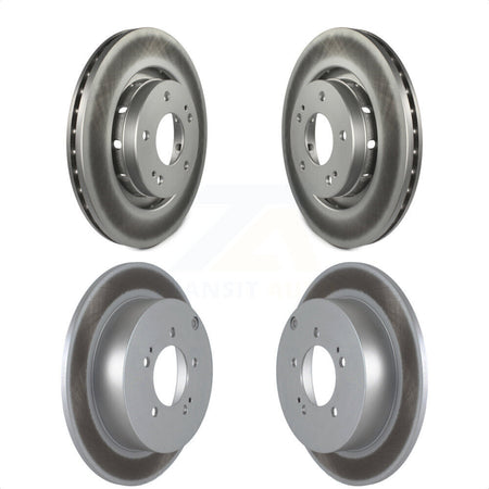 Front Rear Coated Disc Brake Rotors Kit For 2009 Mitsubishi Lancer Ralliart To 03 09 KG-100980 by Genius