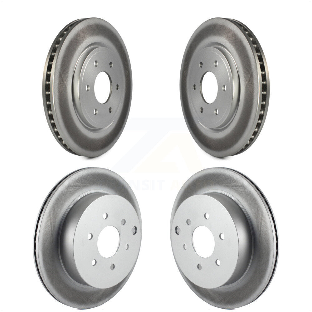 Front Rear Coated Disc Brake Rotors Kit For Nissan Pathfinder KG-100989 by Genius