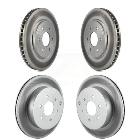 Front Rear Coated Disc Brake Rotors Kit For Nissan Pathfinder KG-100989 by Genius