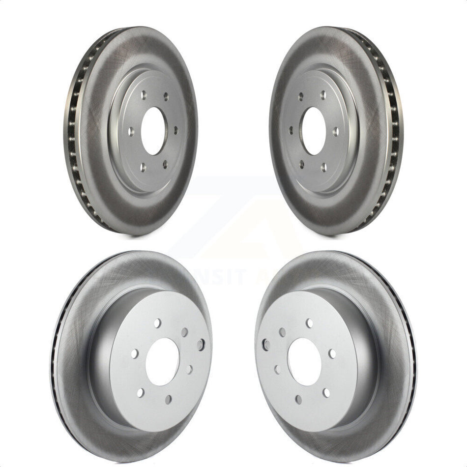 Front Rear Coated Disc Brake Rotors Kit For Nissan Pathfinder KG-100989 by Genius