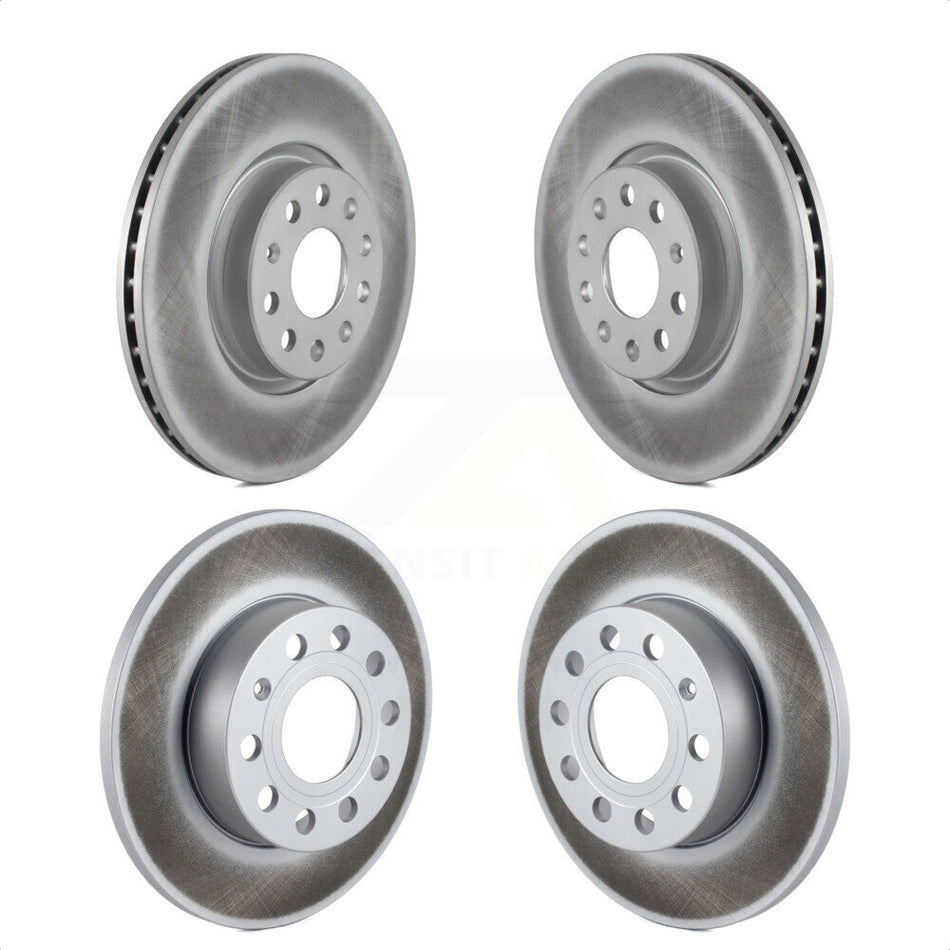 Front Rear Coated Disc Brake Rotors Kit For 2008-2008 Audi A3 Quattro KG-100994 by Genius