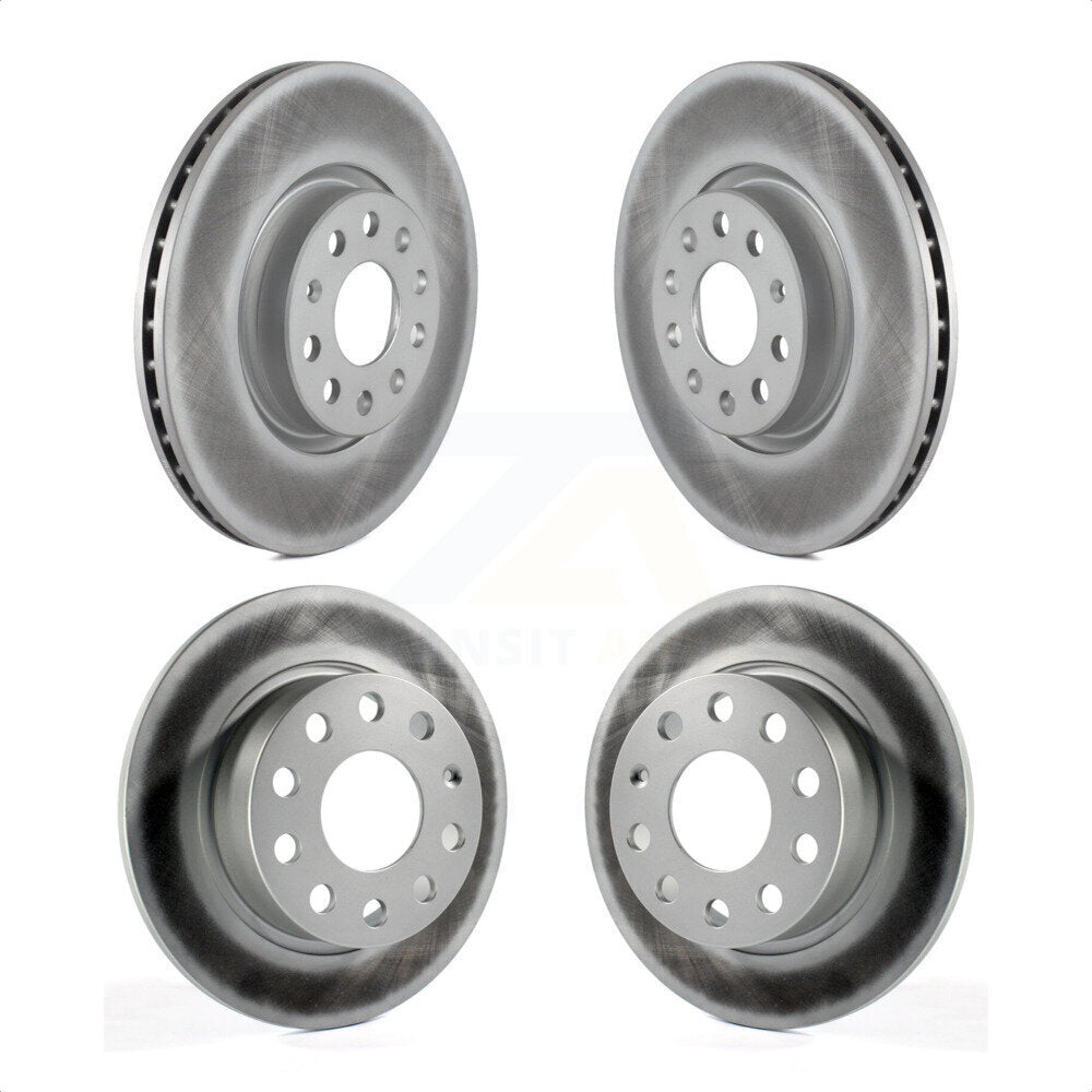 Front Rear Coated Disc Brake Rotors Kit For Volkswagen Jetta Beetle KG-100998 by Genius