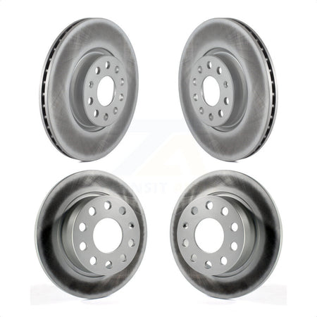 Front Rear Coated Disc Brake Rotors Kit For Volkswagen Jetta Beetle KG-100998 by Genius