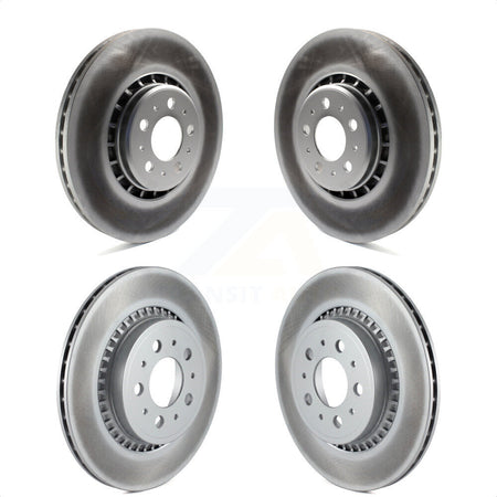 Front Rear Coated Disc Brake Rotors Kit For 2003-2014 Volvo XC90 With 336mm Diameter Rotor KG-101005 by Genius