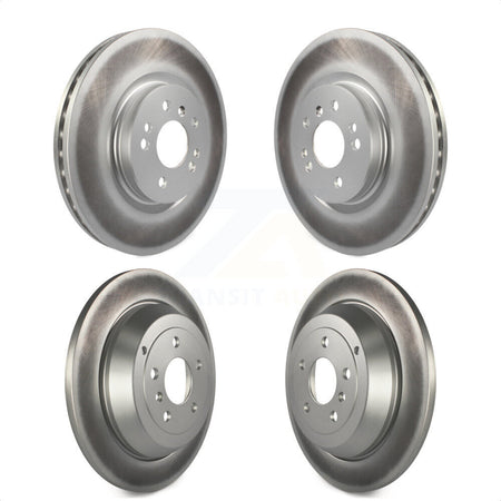 Front Rear Coated Disc Brake Rotors Kit For Mercedes-Benz ML350 R350 ML500 ML320 R500 R320 ML450 KG-101010 by Genius