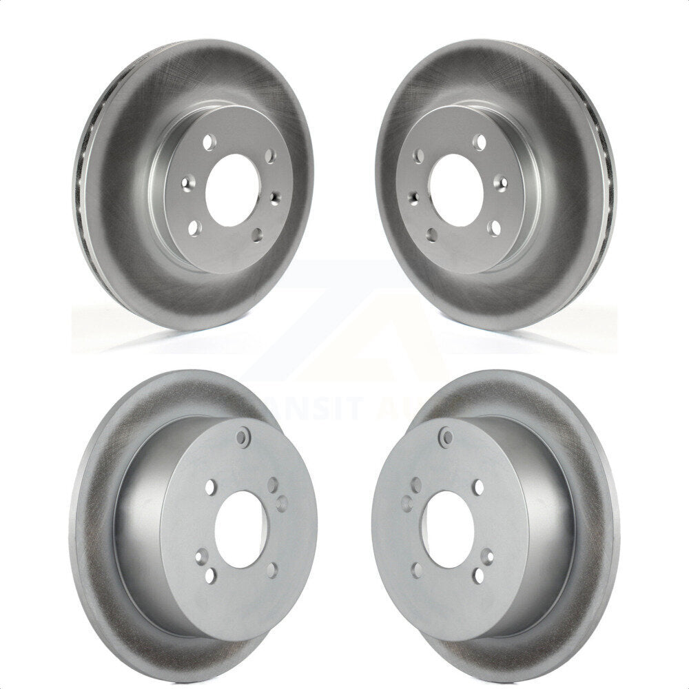 Front Rear Coated Disc Brake Rotors Kit For Hyundai Accent Kia Rio Rio5 KG-101011 by Genius