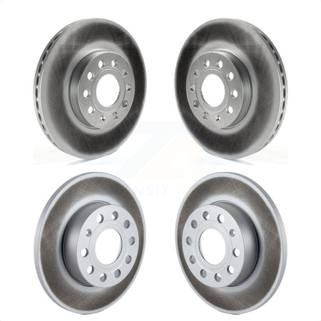 Front Rear Coated Disc Brake Rotors Kit For 2006-2009 Volkswagen Rabbit KG-101015 by Genius