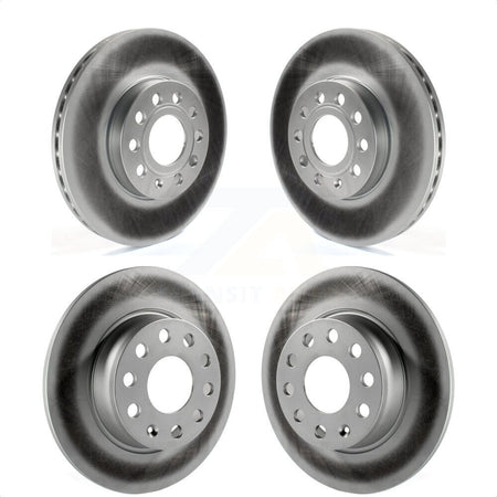 Front Rear Coated Disc Brake Rotors Kit For Volkswagen Audi Beetle A3 Golf SportWagen Quattro e-Golf KG-101016 by Genius