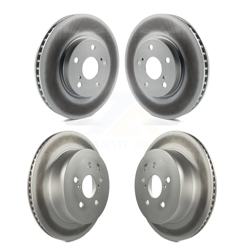 Front Rear Coated Disc Brake Rotors Kit For 2010-2013 Lexus IS250 C Vehicles Built Canadian Market KG-101039 by Genius