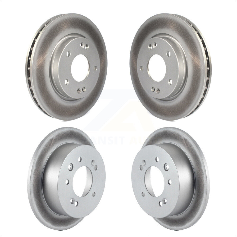 Front Rear Coated Disc Brake Rotors Kit For Hyundai Elantra KG-101041 by Genius