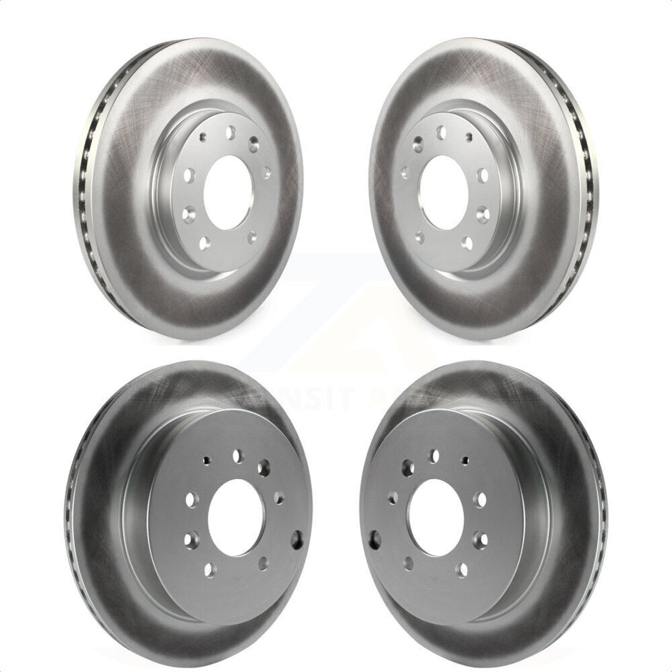 Front Rear Coated Disc Brake Rotors Kit For Ford Edge Mazda CX-7 Lincoln MKX KG-101046 by Genius