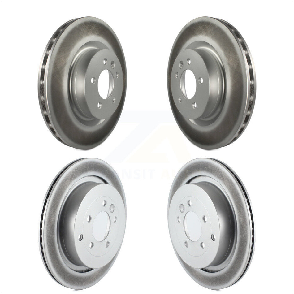 Front Rear Coated Disc Brake Rotors Kit For Land Rover Range Sport LR4 KG-101047 by Genius