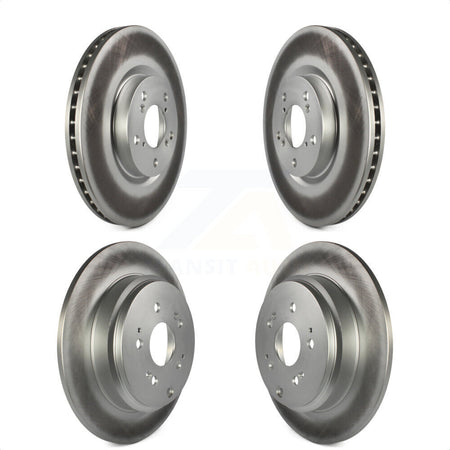 Front Rear Coated Disc Brake Rotors Kit For Honda Pilot Acura MDX ZDX KG-101055 by Genius