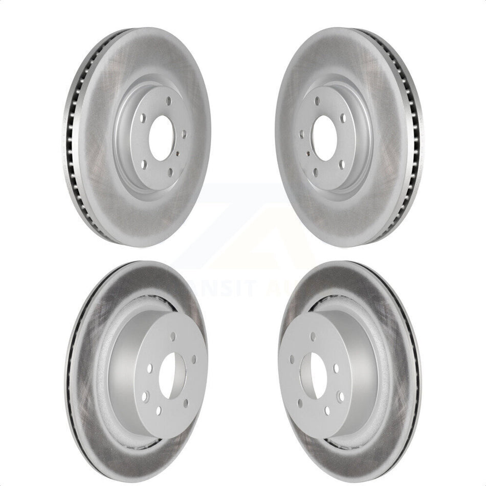 Front Rear Coated Disc Brake Rotors Kit For Infiniti G37 G35 Q60 INFINITI KG-101057 by Genius