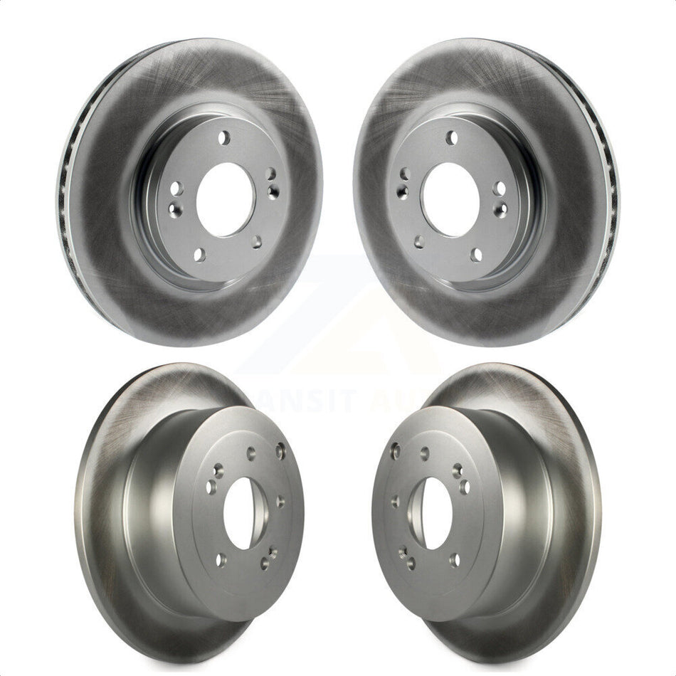 Front Rear Coated Disc Brake Rotors Kit For 2007-2009 Hyundai Santa Fe KG-101064 by Genius