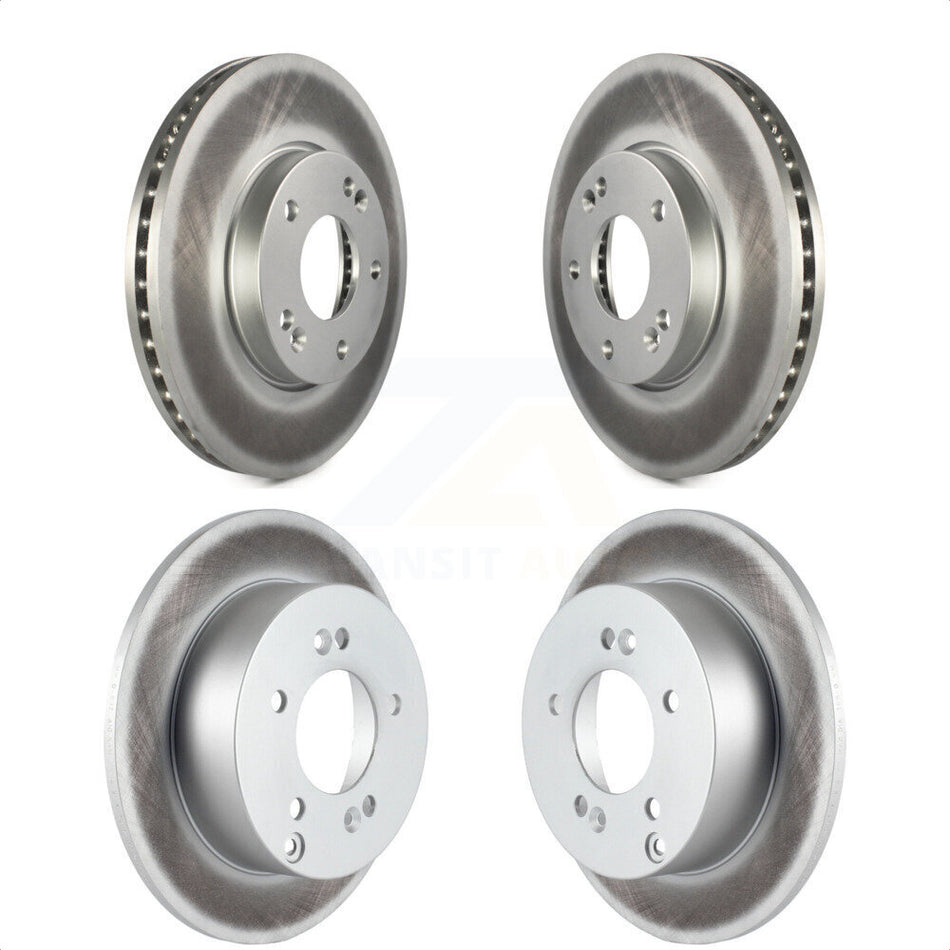 Front Rear Coated Disc Brake Rotors Kit For 2007-2009 Kia Rondo KG-101065 by Genius