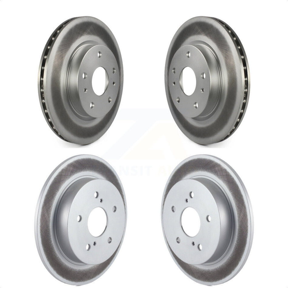 Front Rear Coated Disc Brake Rotors Kit For Suzuki SX4 Crossover KG-101074 by Genius