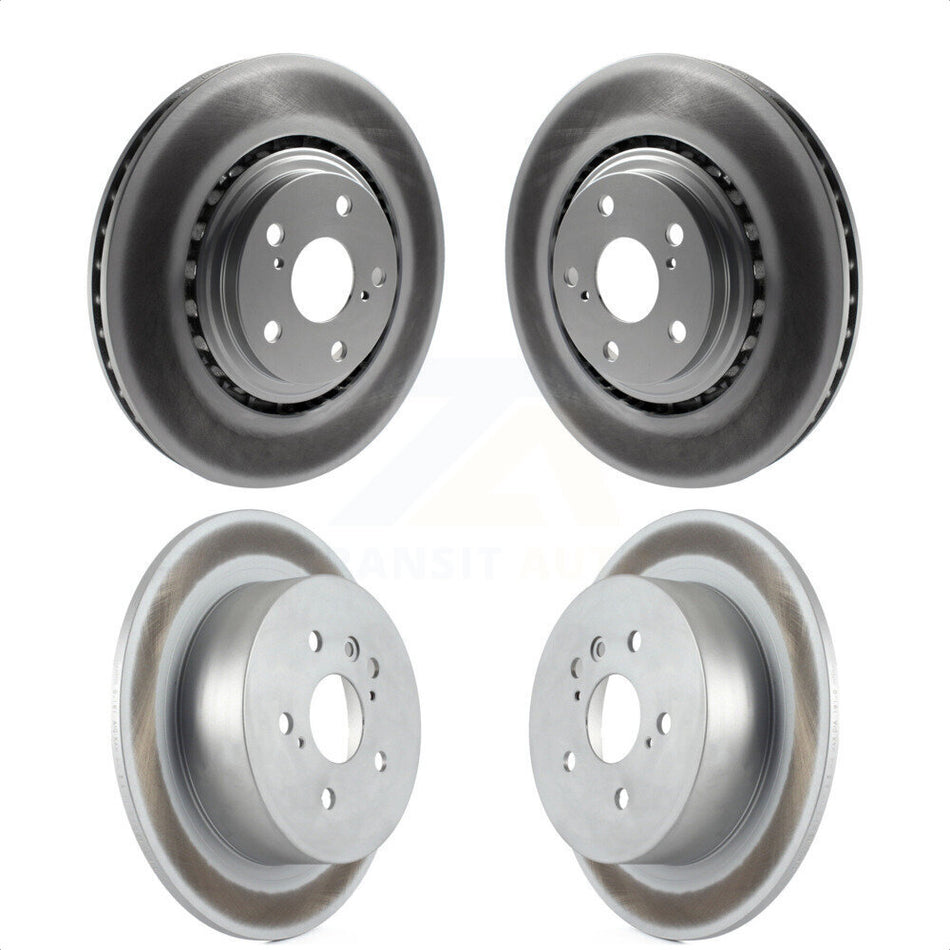 Front Rear Coated Disc Brake Rotors Kit For 2008-2013 Toyota Highlander KG-101081 by Genius