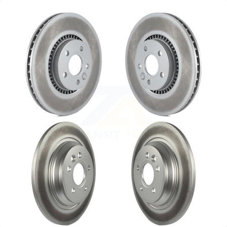 Front Rear Coated Disc Brake Rotors Kit For Volvo S60 V60 Cross Country V70 KG-101088 by Genius