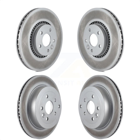 Front Rear Coated Disc Brake Rotors Kit For 2008-2012 Land Rover LR2 KG-101089 by Genius