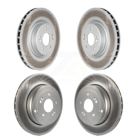 Front Rear Coated Disc Brake Rotors Kit For Hyundai Genesis Coupe KG-101122 by Genius