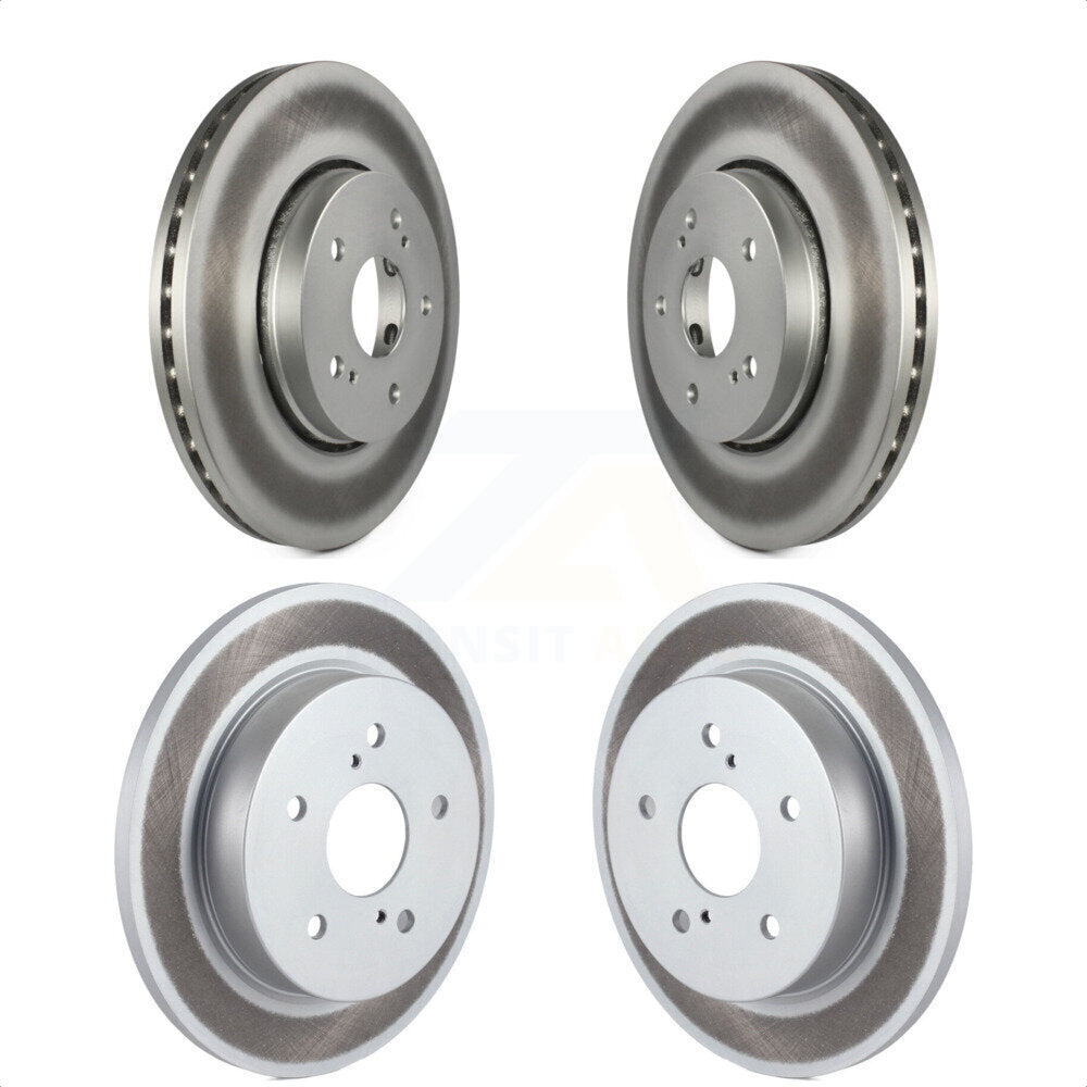 Front Rear Coated Disc Brake Rotors Kit For 2010-2013 Suzuki Kizashi KG-101135 by Genius