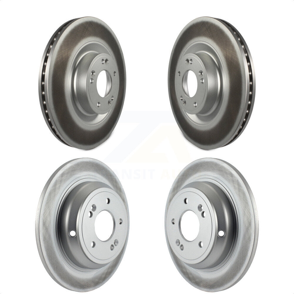 Front Rear Coated Disc Brake Rotors Kit For Hyundai Genesis G80 Kia K900 KG-101139 by Genius