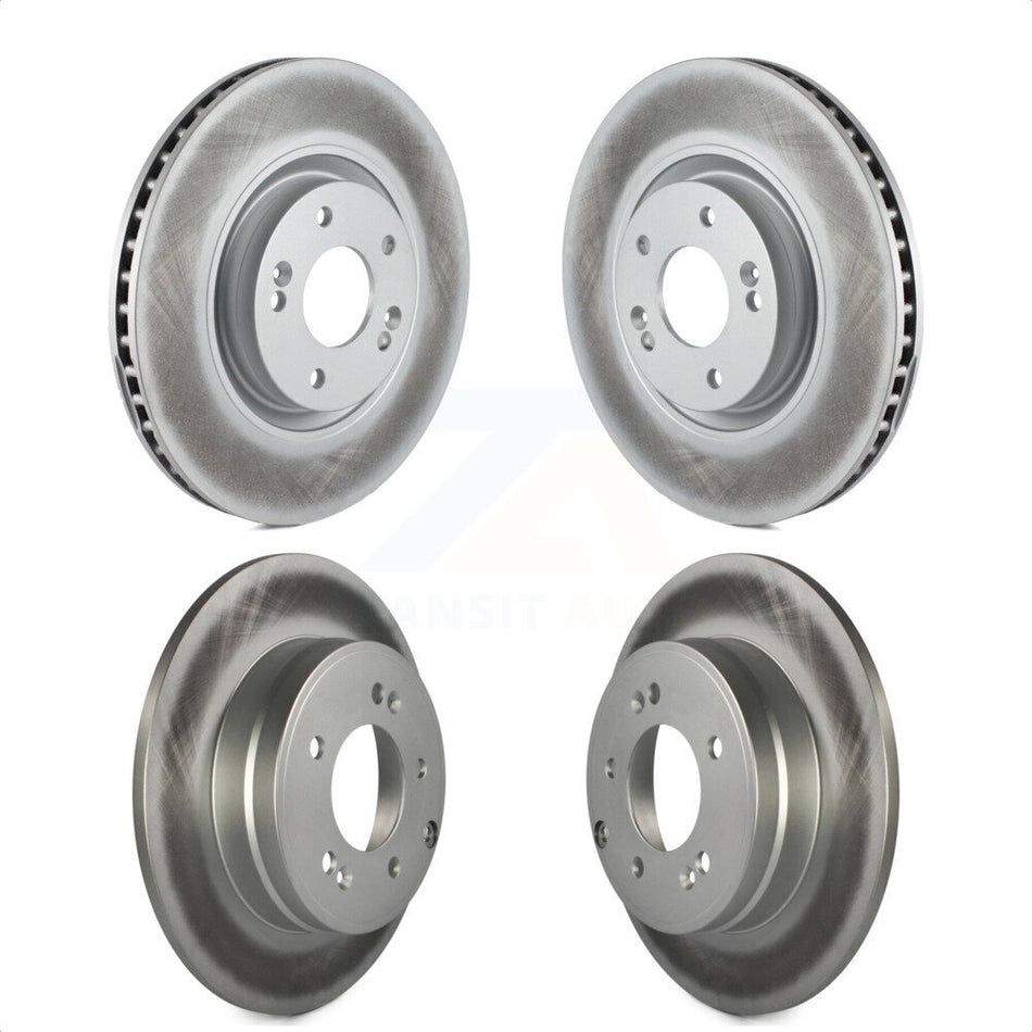 Front Rear Coated Disc Brake Rotors Kit For Kia Optima Hyundai Tucson Azera Cadenza KG-101143 by Genius