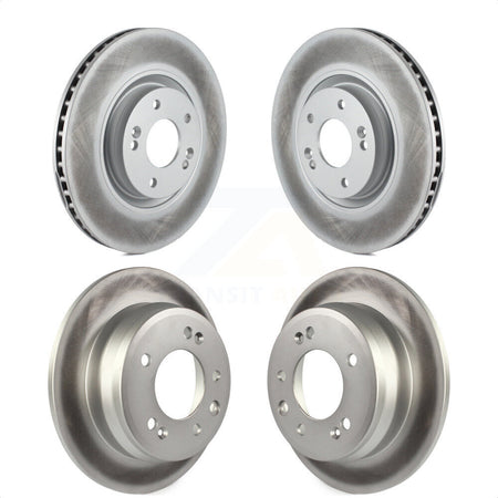 Front Rear Coated Disc Brake Rotors Kit For 2015 Hyundai Tucson FWD with FUEL CELL EV (FCEV) engine KG-101144 by Genius