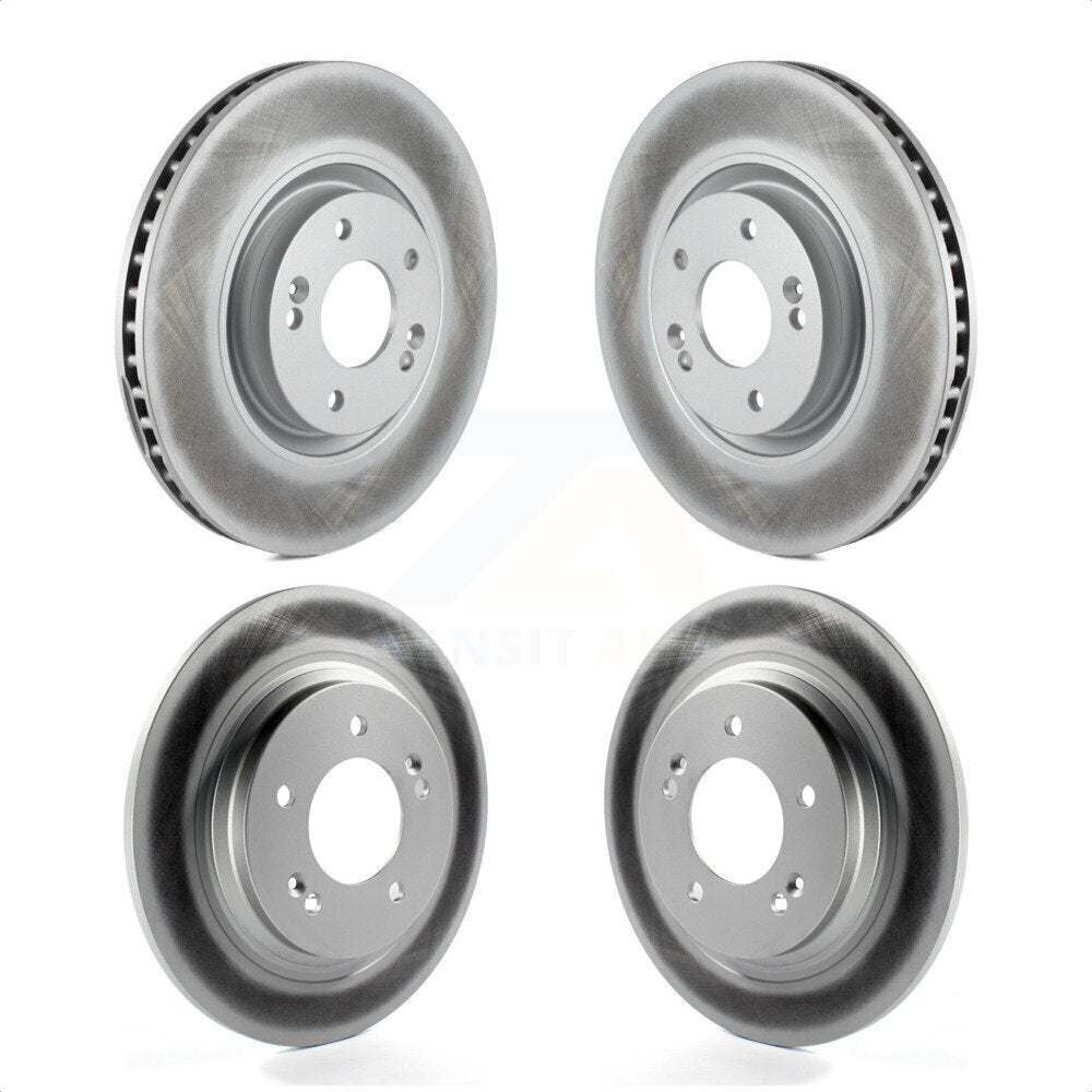 Front Rear Coated Disc Brake Rotors Kit For Kia Optima Hyundai Sonata Cadenza Azera KG-101145 by Genius