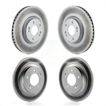 Front Rear Coated Disc Brake Rotors Kit For Kia Optima Hyundai Sonata Cadenza Azera KG-101145 by Genius