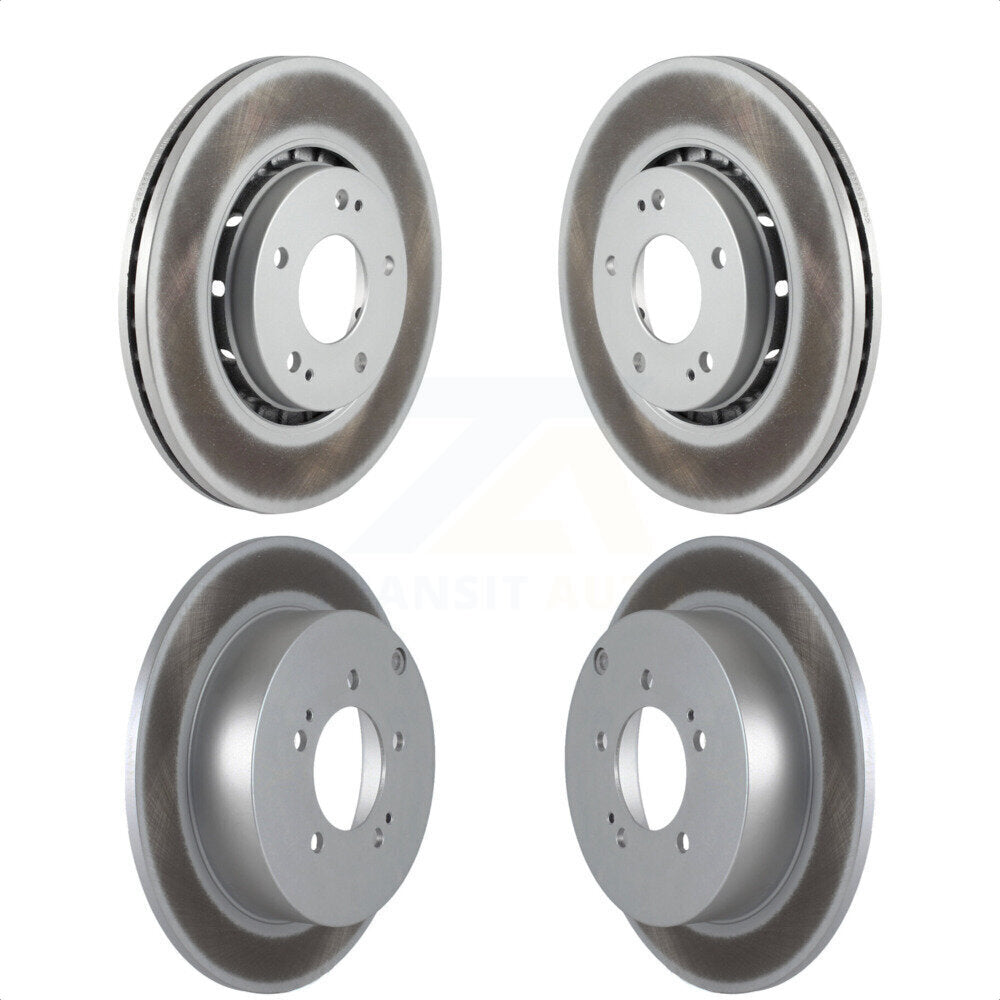 Front Rear Coated Disc Brake Rotors Kit For Mitsubishi Lancer KG-101150 by Genius