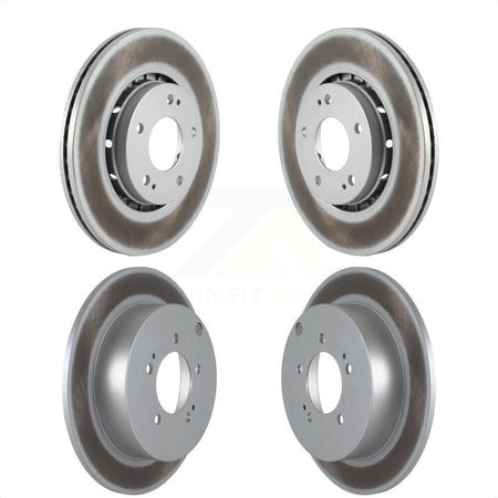 Front Rear Coated Disc Brake Rotors Kit For Mitsubishi Lancer KG-101150 by Genius