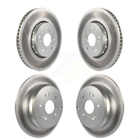 Front Rear Coated Disc Brake Rotors Kit For 2013-2018 Acura RDX KG-101163 by Genius