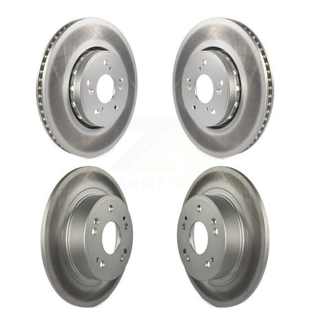 Front Rear Coated Disc Brake Rotors Kit For 2016 Acura ILX KG-101164 by Genius