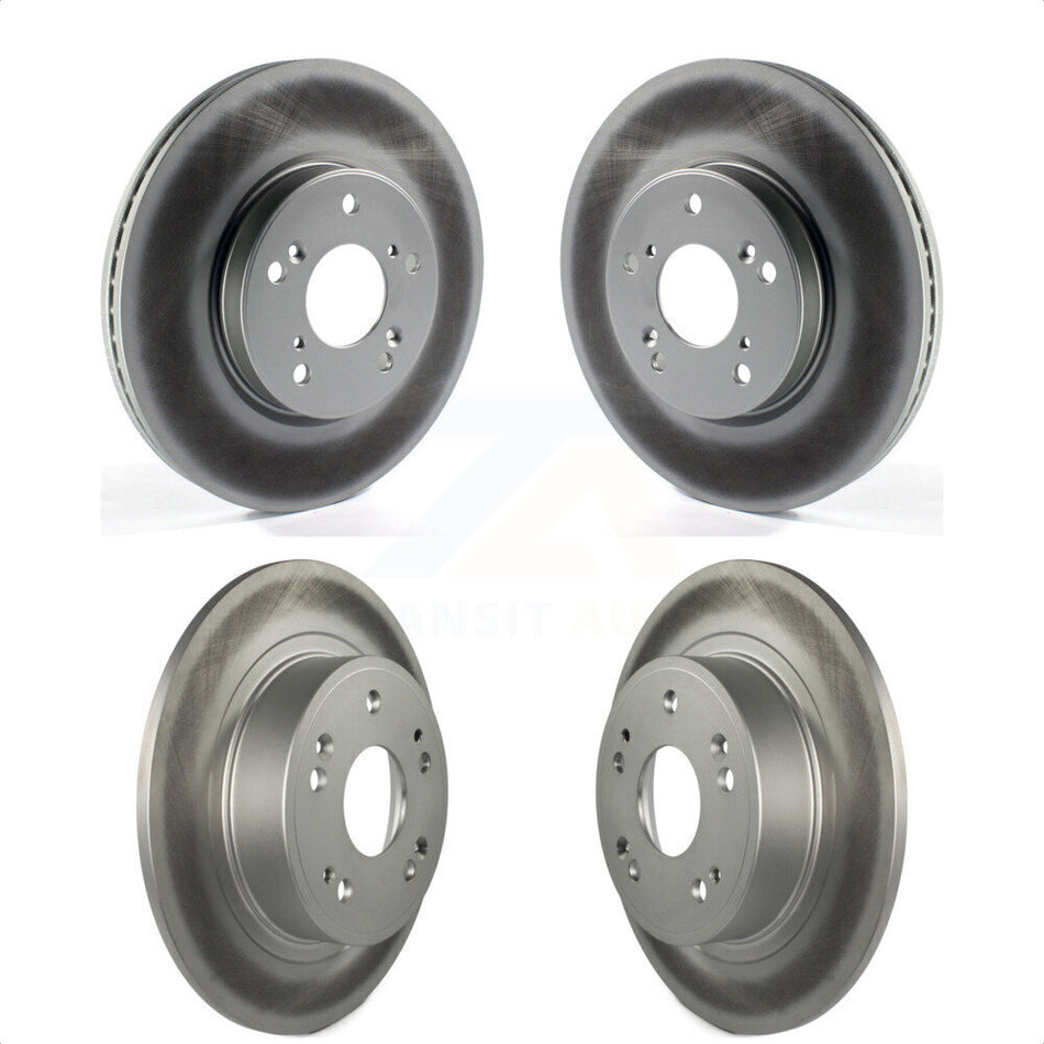 Front Rear Coated Disc Brake Rotors Kit For Honda Accord HR-V KG-101167 by Genius