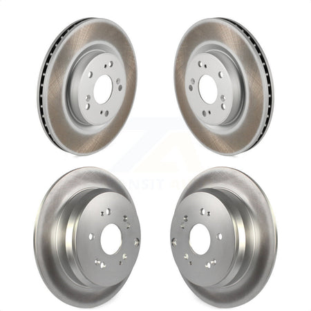 Front Rear Coated Disc Brake Rotors Kit For 2012-2016 Honda CR-V FWD KG-101168 by Genius