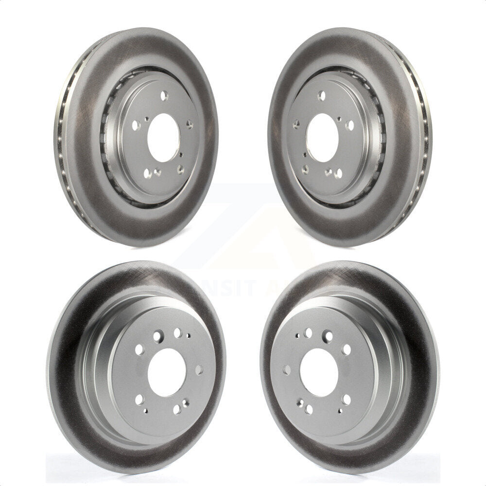 Front Rear Coated Disc Brake Rotors Kit For Honda Pilot Ridgeline Passport KG-101171 by Genius